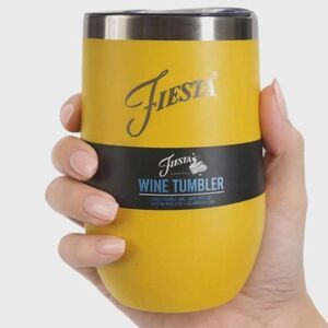 Fiestaware Fiesta INSULATED Travel Wine Tumbler 15 oz Cup Mug SUNFLOWER YELLOW